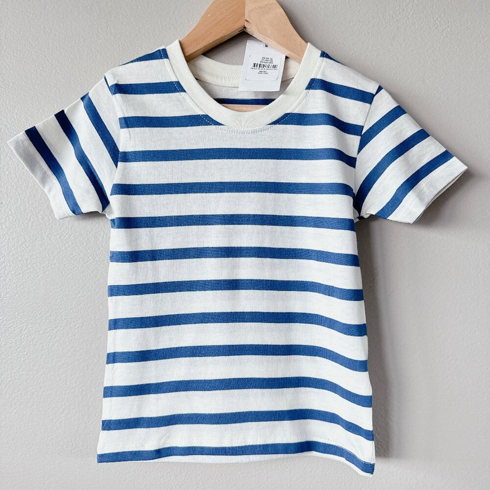 Striped t-shirt 24-36m 2T 3T unisex blue & white stripes kids tee